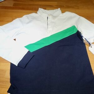 Classic Prep Rowan Rugby Top Rockledge Blue Ribbon Polo Shirt Boys Size 12 New